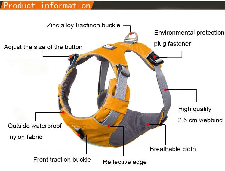 Pet Dog Harness 3M Reflective Collar Harnesses For Dogs Pets Service Dog Adjustable Soft German Shepherd Pet Shop Products 8813