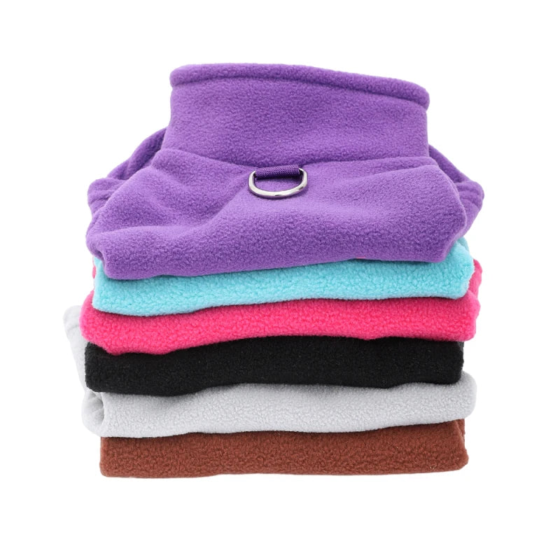 Pet Dog Jacket Coat Cozy Fleece Vest Puppy Kitten Autumn Winter Dog Soft Clothes For Small Medium Dogs Cats Chihuahua Overalls