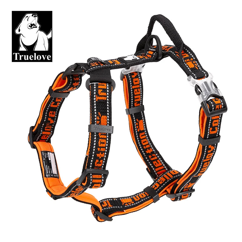 Truelove No Pull Dog Harness Tactical Service Pet Lift Breathable Mesh Reflective Sport Padded Dog Vest TLH6172