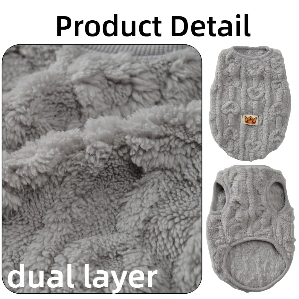 Winter Dog Clothes Small Medium Large Dogs Warm Puppy Coat Cute Soft Pet Vest Lightweight Puppy Sweater Autumn Chihuahua Costume