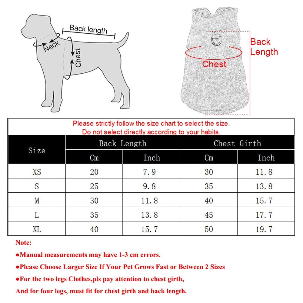 Pet Dog Jacket Coat Cozy Fleece Vest Puppy Kitten Autumn Winter Dog Soft Clothes For Small Medium Dogs Cats Chihuahua Overalls